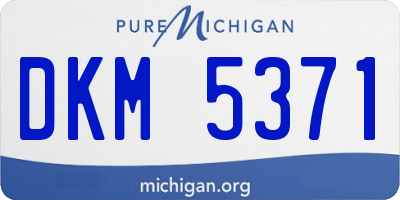 MI license plate DKM5371