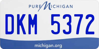 MI license plate DKM5372