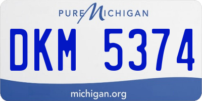 MI license plate DKM5374