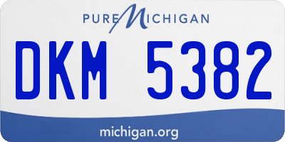 MI license plate DKM5382