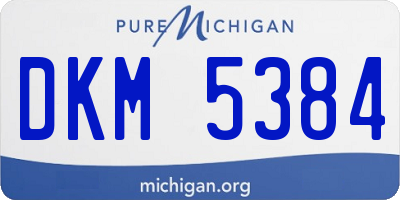 MI license plate DKM5384