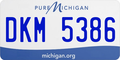 MI license plate DKM5386
