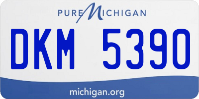 MI license plate DKM5390