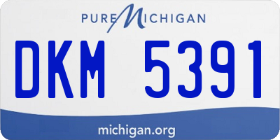 MI license plate DKM5391