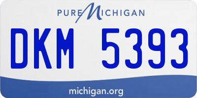 MI license plate DKM5393