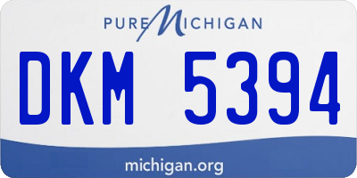 MI license plate DKM5394