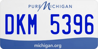 MI license plate DKM5396