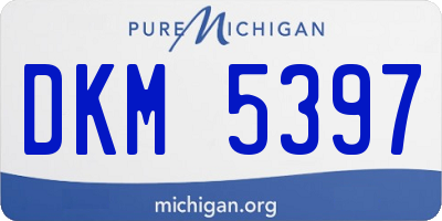 MI license plate DKM5397