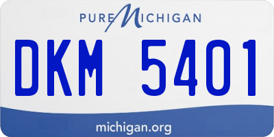 MI license plate DKM5401
