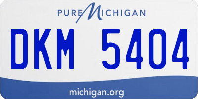 MI license plate DKM5404