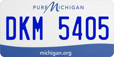 MI license plate DKM5405