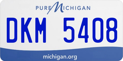 MI license plate DKM5408
