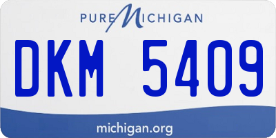 MI license plate DKM5409