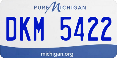MI license plate DKM5422