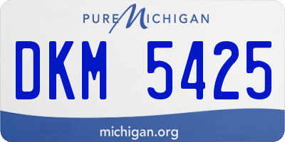 MI license plate DKM5425