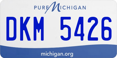 MI license plate DKM5426