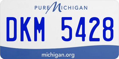 MI license plate DKM5428