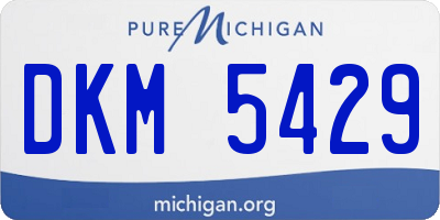 MI license plate DKM5429