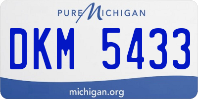 MI license plate DKM5433