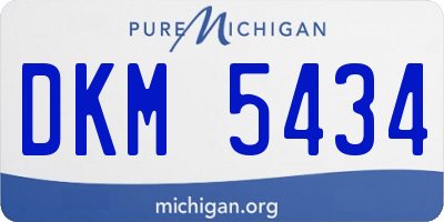 MI license plate DKM5434