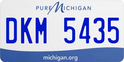MI license plate DKM5435