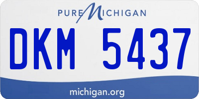 MI license plate DKM5437
