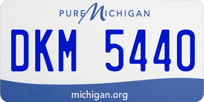 MI license plate DKM5440