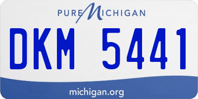 MI license plate DKM5441