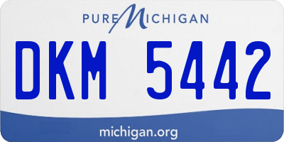 MI license plate DKM5442