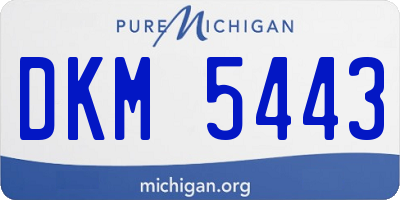 MI license plate DKM5443