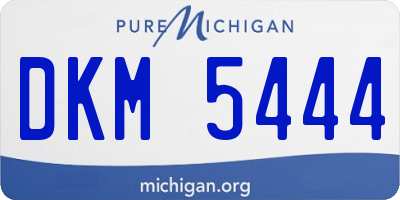 MI license plate DKM5444