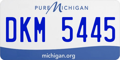 MI license plate DKM5445