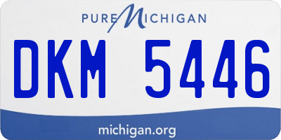MI license plate DKM5446