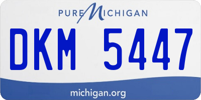 MI license plate DKM5447