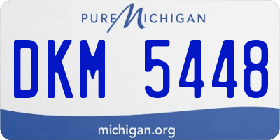 MI license plate DKM5448