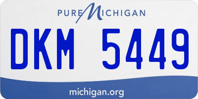 MI license plate DKM5449