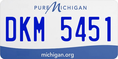 MI license plate DKM5451