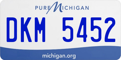 MI license plate DKM5452