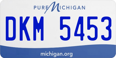 MI license plate DKM5453