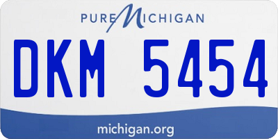 MI license plate DKM5454