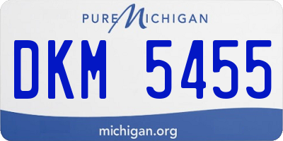 MI license plate DKM5455