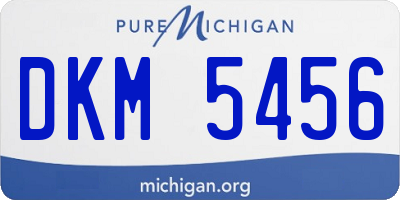MI license plate DKM5456
