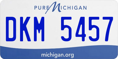 MI license plate DKM5457
