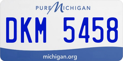 MI license plate DKM5458