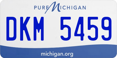 MI license plate DKM5459