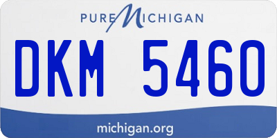 MI license plate DKM5460
