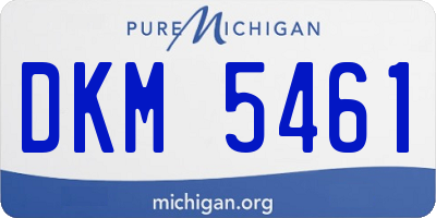 MI license plate DKM5461