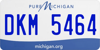 MI license plate DKM5464