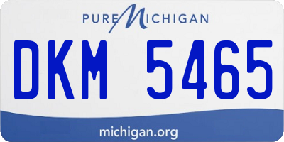 MI license plate DKM5465