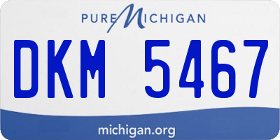 MI license plate DKM5467